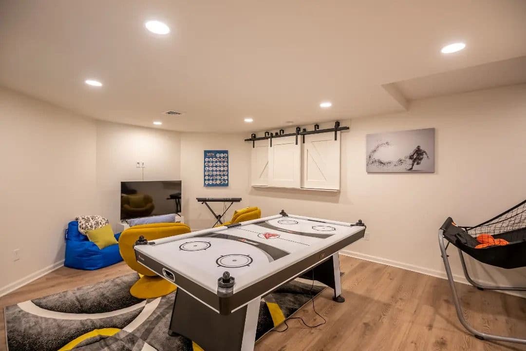 Fun Basement Project on Emlyn Basement remodel.